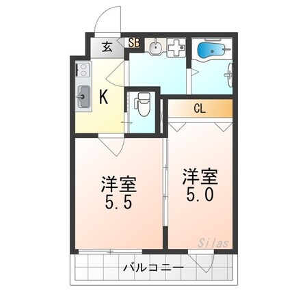 ベレーザ西陣Ⅰの物件間取画像